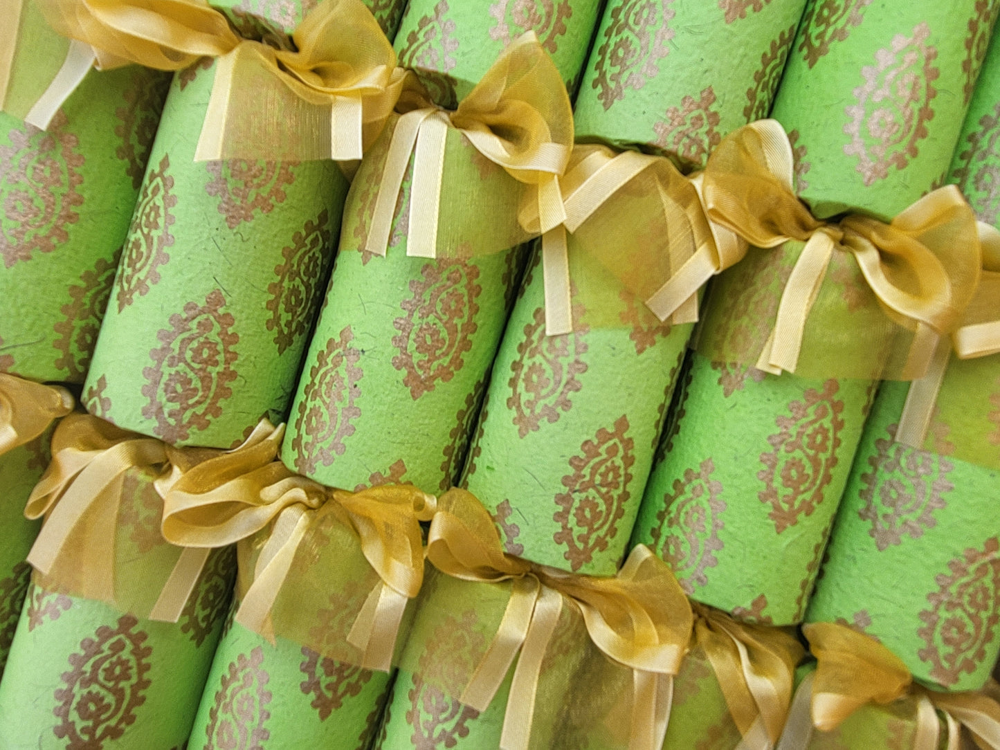 Wedding - Green & Golden Paisley #002
