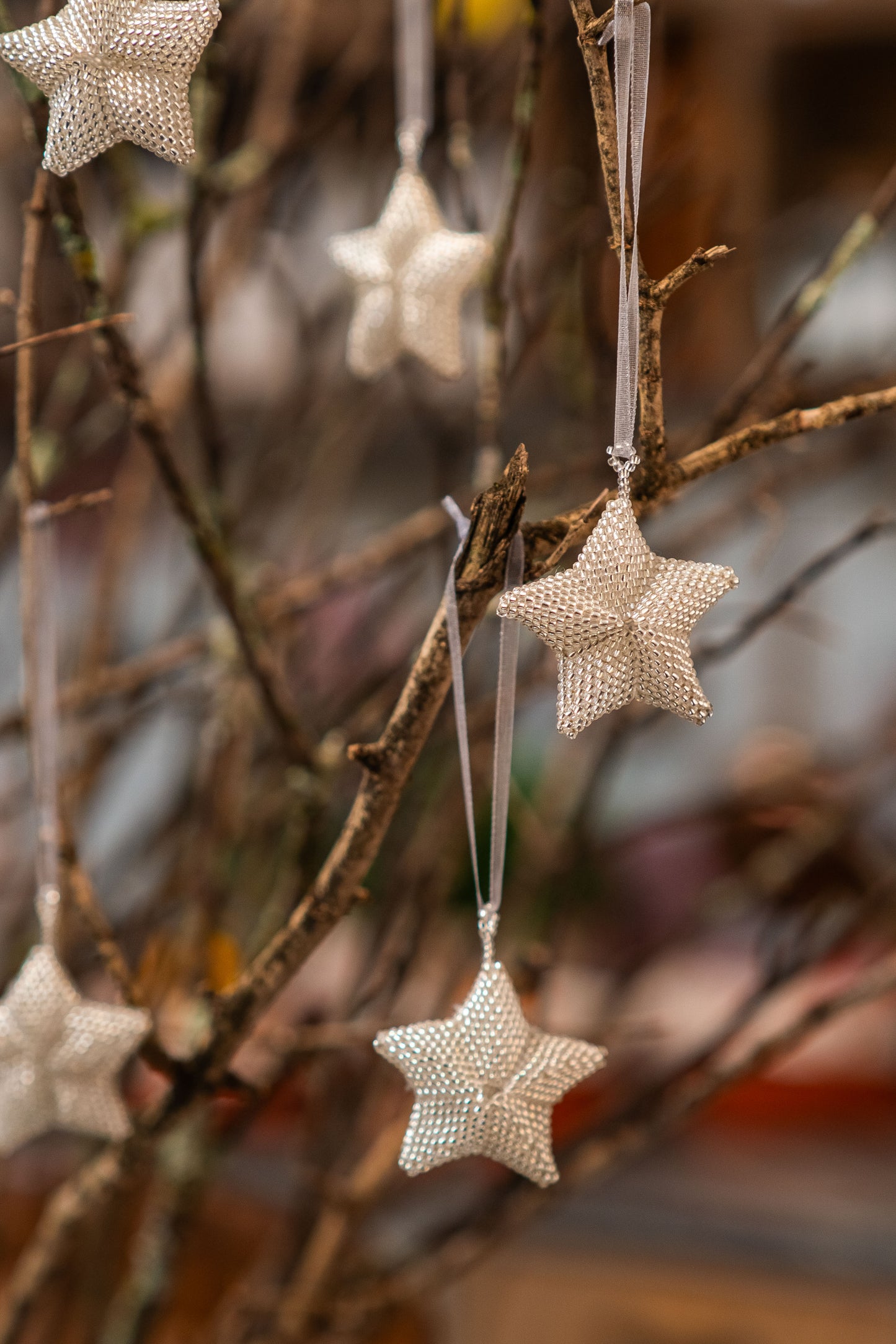 Hand-Beaded Star Decoration