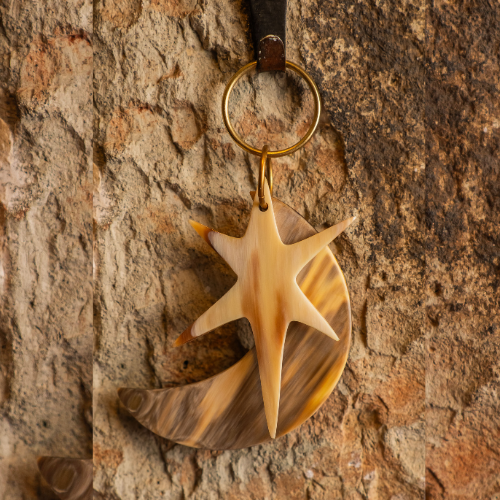 Cow-Horn Star Keyring