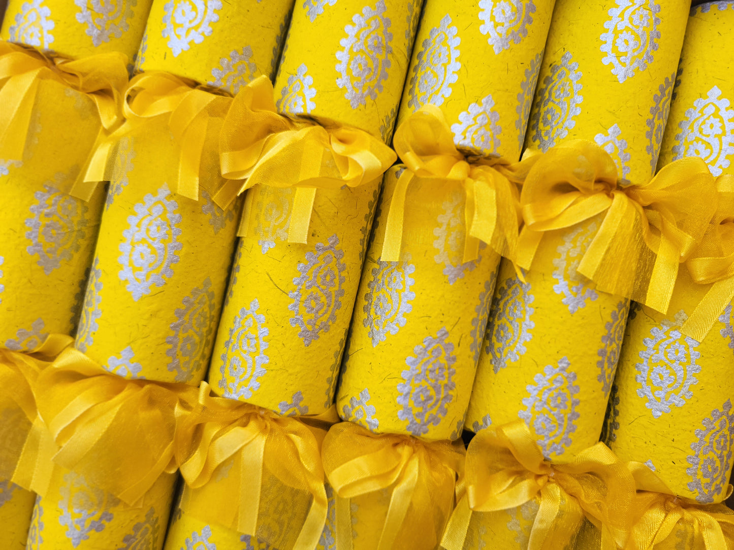 Wedding - Yellow and Silver Paisley #006