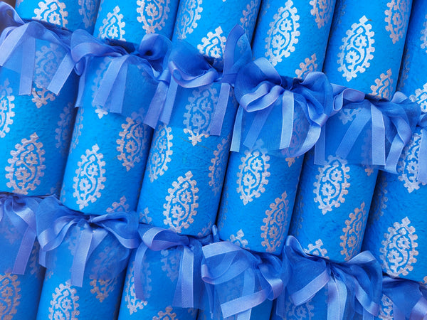 Wedding - Blue and Silver Paisley #007