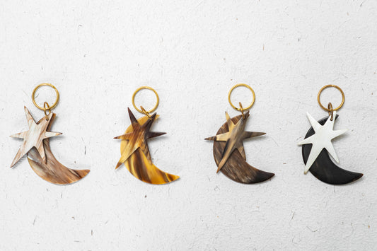Cow-Horn Star Keyring
