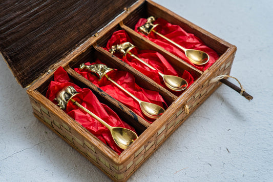 Safari Brass Spoons - Sets of 4