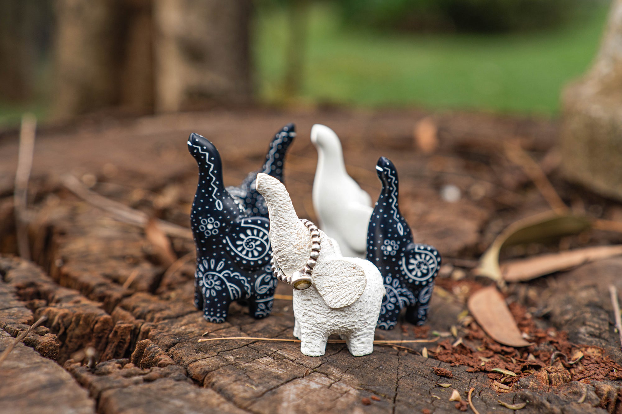 Soapstone Elephant Ring Holder