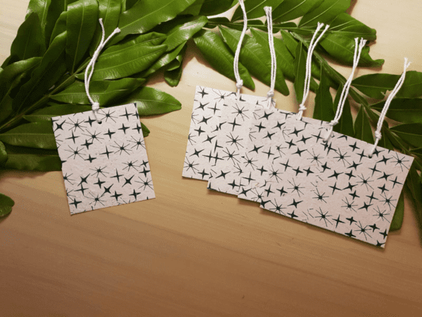 Gift Tags - forest-green-stars