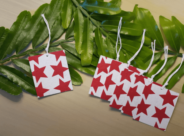 Gift Tags - Maasai-red-big-stars