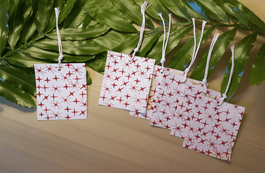 Gift Tags - Maasai-red-stars