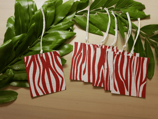 Gift Tags - Maasai-red-zebra
